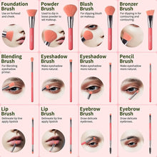 Load image into Gallery viewer, Docolor Neon Peach - 10 Pieces Makeup Brush Set