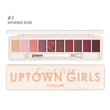 Load image into Gallery viewer, Focallure Uptown Girls 10-Pan Eyeshadow Palette