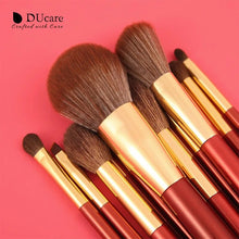 Load image into Gallery viewer, DUcare Classic Red Makeup Brush Collection 12pcs