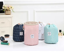 Load image into Gallery viewer, Barrel-Shaped Foldable Drawstrng Cosmetic Bag