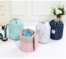 Load image into Gallery viewer, Barrel-Shaped Foldable Drawstrng Cosmetic Bag