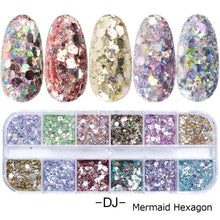 Load image into Gallery viewer, Mixed 3D Color Nail Flakes