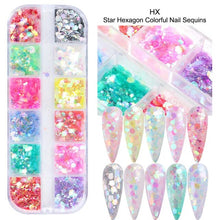 Load image into Gallery viewer, Mixed 3D Color Nail Flakes
