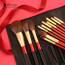 Load image into Gallery viewer, DUcare Classic Red Makeup Brush Collection 12pcs