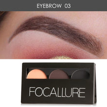 Load image into Gallery viewer, Focallure 3-Color Eyebrow Powder Palette