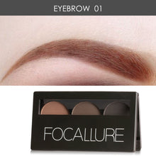 Load image into Gallery viewer, Focallure 3-Color Eyebrow Powder Palette