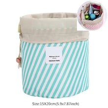 Load image into Gallery viewer, Barrel-Shaped Foldable Drawstrng Cosmetic Bag