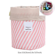 Load image into Gallery viewer, Barrel-Shaped Foldable Drawstrng Cosmetic Bag