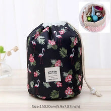Load image into Gallery viewer, Barrel-Shaped Foldable Drawstrng Cosmetic Bag