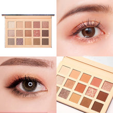Load image into Gallery viewer, focallure firenze 15 pan eyeshadow palette with neutral, taupe, earthy tones, milk tea tones, dusty rose shades, matte, shimmer, glitter metallic texture