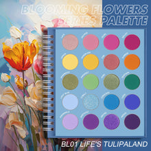 Load image into Gallery viewer, Focallure blooming flowers series eyeshadow palette BL01 life's tulipaland multicolor eyeshadow palette