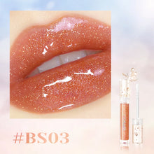 Load image into Gallery viewer, FOCALLURE Watery Glow Glitter Lip Gloss glitter multi-dimensional shade BS03 brown gloss gold glitter
