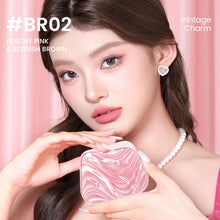 Load image into Gallery viewer, FOCALLURE 8 Pan Pressed Powder Eyeshadow Palette #br02 vintage charm peachy pink and reddish brown shades