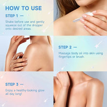 Load image into Gallery viewer, FOCALLURE Starfall Liquid Face & Body Highlighter how to use