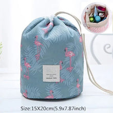 Load image into Gallery viewer, Barrel-Shaped Foldable Drawstrng Cosmetic Bag