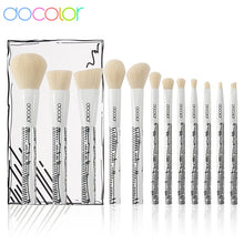 Load image into Gallery viewer, docolor comic 2d white 12 piece makeup brush set