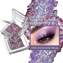 Load image into Gallery viewer, focallure planet shimmer eyeshadow with glitter flecks