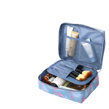 Load image into Gallery viewer, Travel Makeup Cosmetic Organizer Bag Flamingo
