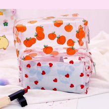 Load image into Gallery viewer, Fruits and Flowers Clear Cosmetic Bag