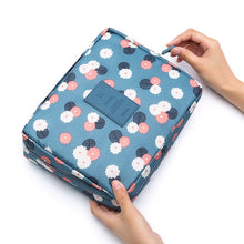 Load image into Gallery viewer, Travel Makeup Cosmetic Organizer Bag Flowers