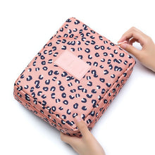 Load image into Gallery viewer, Travel Makeup Cosmetic Organizer Bag Leopard