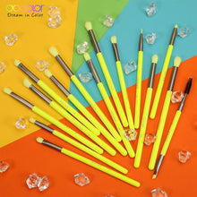 Load image into Gallery viewer, Docolor Complete Eye Brush Set Neon Green