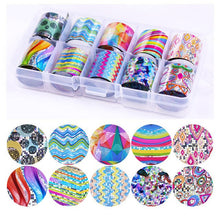 Load image into Gallery viewer, BORN PRETTY Holographic Nail Foil Box Set 10 pcs