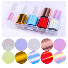 Load image into Gallery viewer, BORN PRETTY Holographic Nail Foil Box Set 10 pcs
