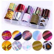 Load image into Gallery viewer, BORN PRETTY Holographic Nail Foil Box Set 10 pcs