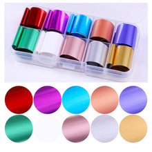 Load image into Gallery viewer, BORN PRETTY Holographic Nail Foil Box Set 10 pcs