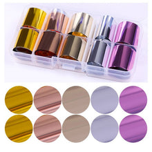 Load image into Gallery viewer, BORN PRETTY Holographic Nail Foil Box Set 10 pcs