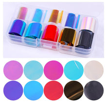 Load image into Gallery viewer, BORN PRETTY Holographic Nail Foil Box Set 10 pcs