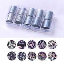 Load image into Gallery viewer, BORN PRETTY Holographic Nail Foil Box Set 10 pcs