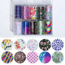 Load image into Gallery viewer, BORN PRETTY Holographic Nail Foil Box Set 10 pcs