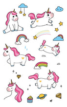 Load image into Gallery viewer, Magical Unicorns Temporary Tattoo Sticker