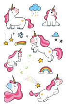 Load image into Gallery viewer, Magical Unicorns Temporary Tattoo Sticker