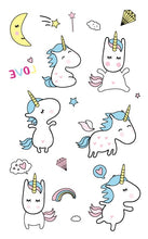 Load image into Gallery viewer, Magical Unicorns Temporary Tattoo Sticker