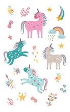 Load image into Gallery viewer, Magical Unicorns Temporary Tattoo Sticker