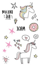 Load image into Gallery viewer, Magical Unicorns Temporary Tattoo Sticker