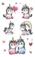 Load image into Gallery viewer, Magical Unicorns Temporary Tattoo Sticker