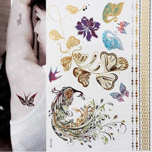 Load image into Gallery viewer, Boho Chic Temporary Metallic Tattoos