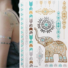 Load image into Gallery viewer, Boho Chic Temporary Metallic Tattoos