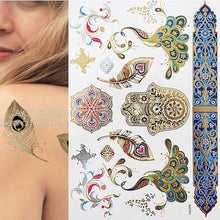 Load image into Gallery viewer, Boho Chic Temporary Metallic Tattoos