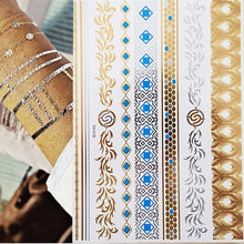 Load image into Gallery viewer, Boho Chic Temporary Metallic Tattoos