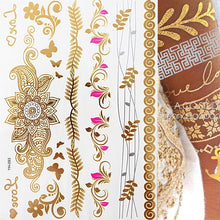 Load image into Gallery viewer, Tribal and Ethnic Chic Flash Metallic Temporary Tattoo