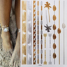 Load image into Gallery viewer, Tribal and Ethnic Chic Flash Metallic Temporary Tattoo