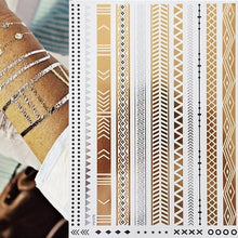 Load image into Gallery viewer, Tribal and Ethnic Chic Flash Metallic Temporary Tattoo