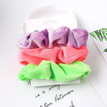 Load image into Gallery viewer, 3-Pack Velvet Hair Scrunchies
