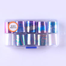 Load image into Gallery viewer, BORN PRETTY Holographic Nail Foil Box Set 10 pcs
