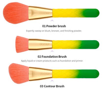 Load image into Gallery viewer, DOCOLOR 16 Piece Pineapple Face and Eye Brush Set